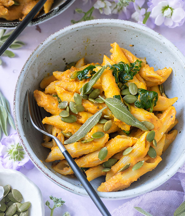 Vegan Browned Butter Pumpkin Pasta