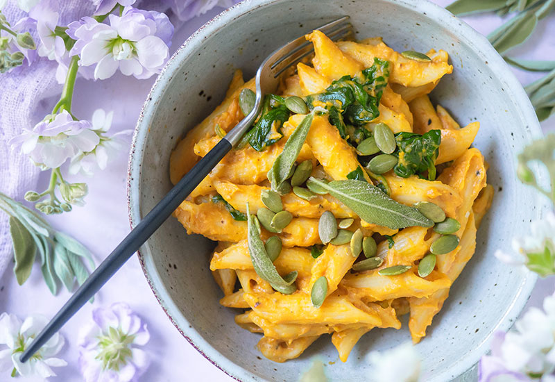 Vegan Browned Butter Pumpkin Pasta