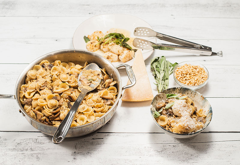 Brown Butter and Sage Scallop Pasta
