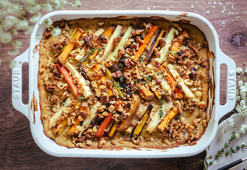 Creamy Root Vegetable Bake