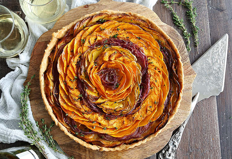 Squash and Caramelized Onion Tart