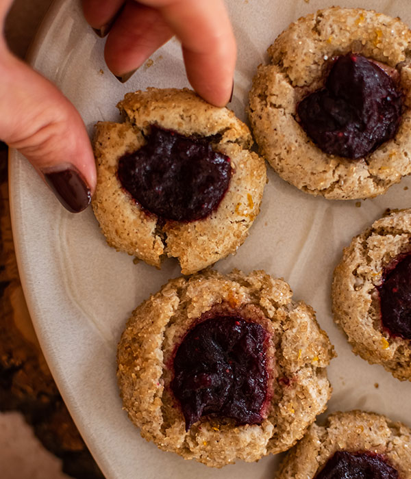 Cranberry Orange Thumbprint Cookies