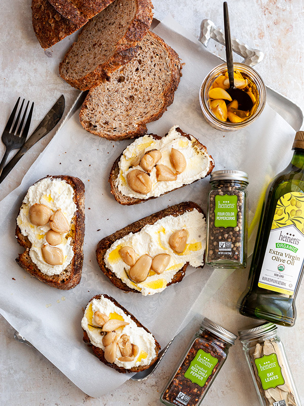 Garlic Confit & Whipped Ricotta Toast