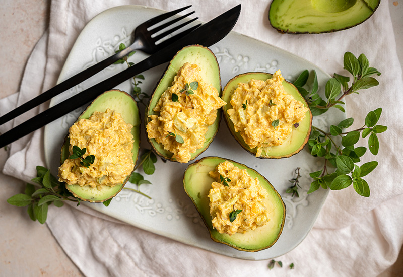 Turmeric Chickpea Avocado Boats