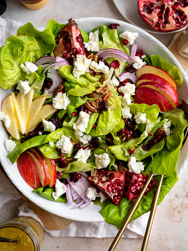 Apple Pomegranate Pecan Salad