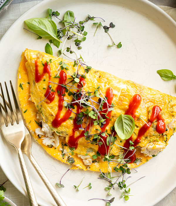 Crab and Herb Omelet