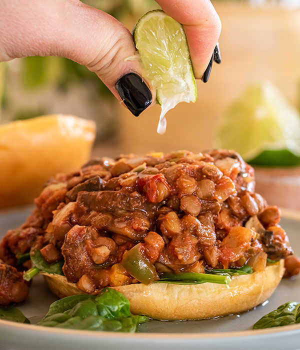 Lentil and Mushroom Sloppy Joes