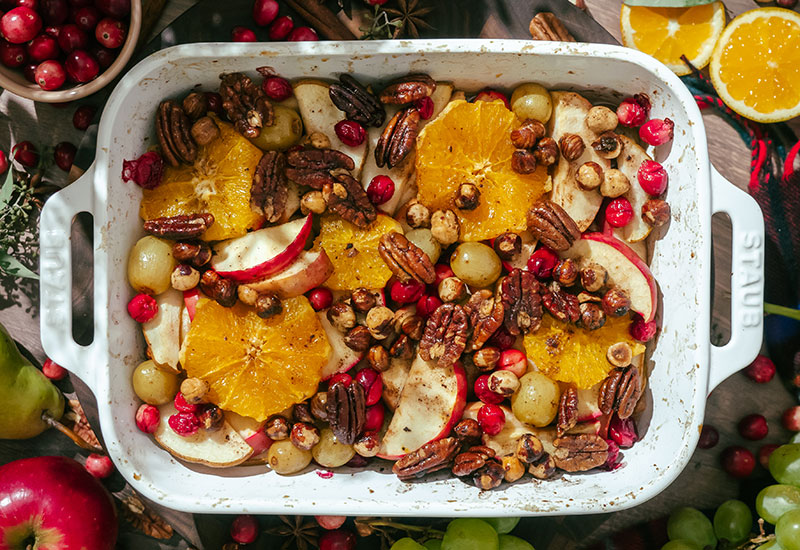 Spiced Hot Fruit Bake