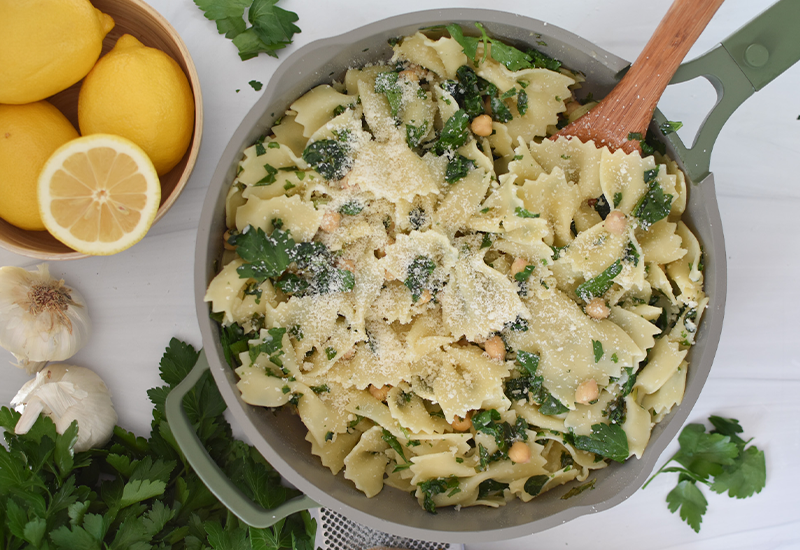 Cheesy Kale Farfalloni