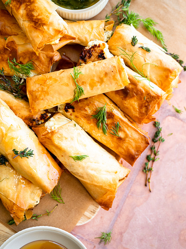 Oven Baked Feta Rolls