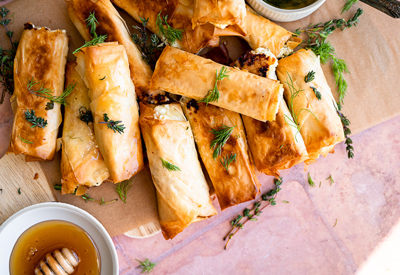 Oven-Baked Feta Rolls