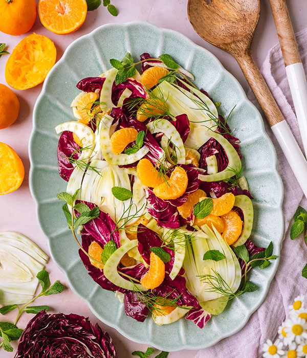 Mandarin Orange Salad with Fennel and Radicchio