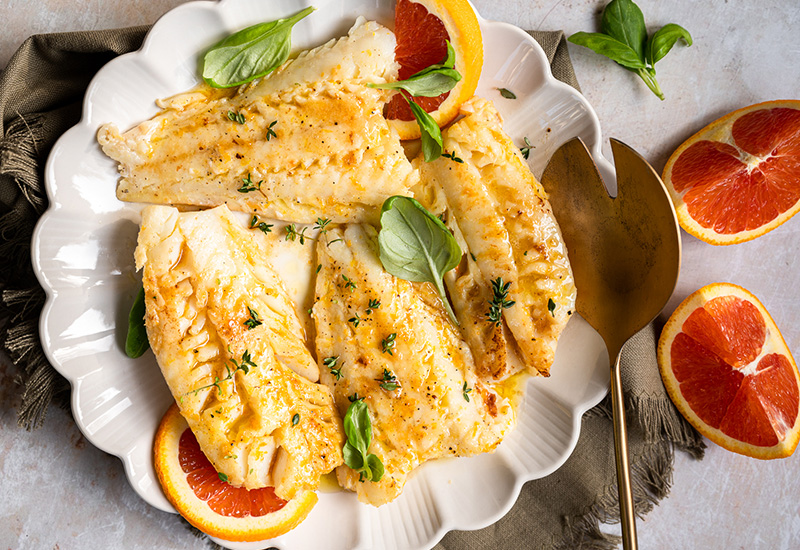 Pan-Fried Cod with Citrus Herb Butter