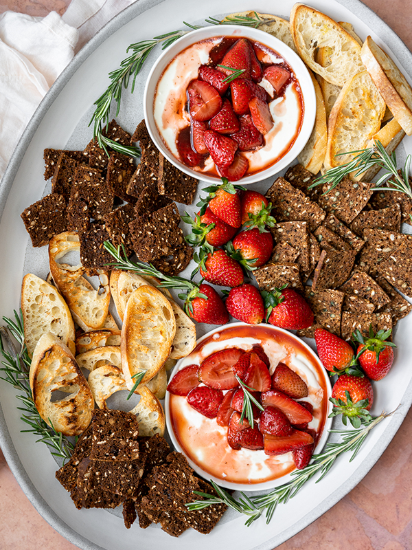 Whipped Goat Cheese with Roasted Strawberries