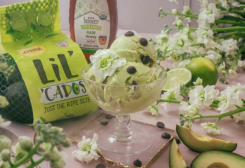 Avocado Ice Cream with Chocolate Chips