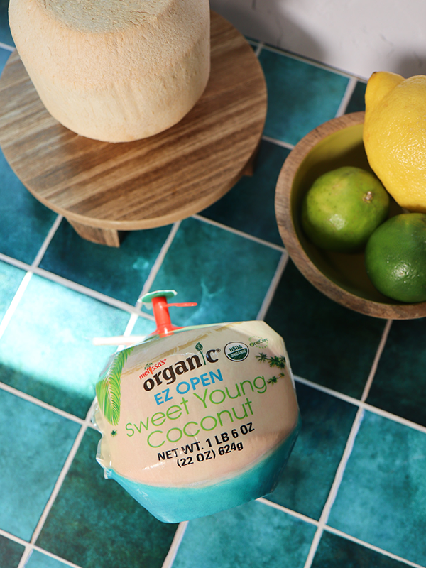An Organic EZ Open Sweet Young Coconut