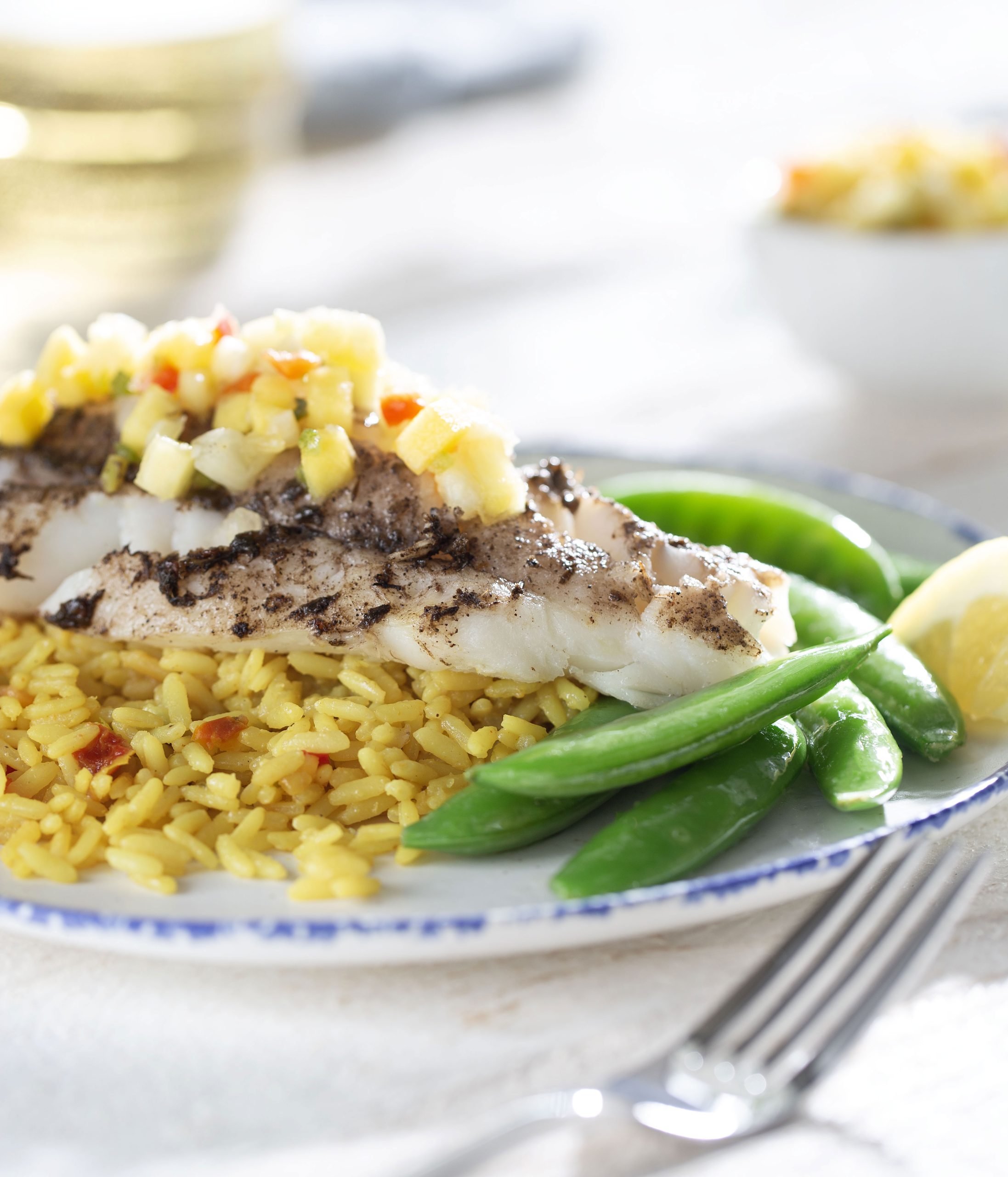 Jerk Cod with Pineapple Salsa