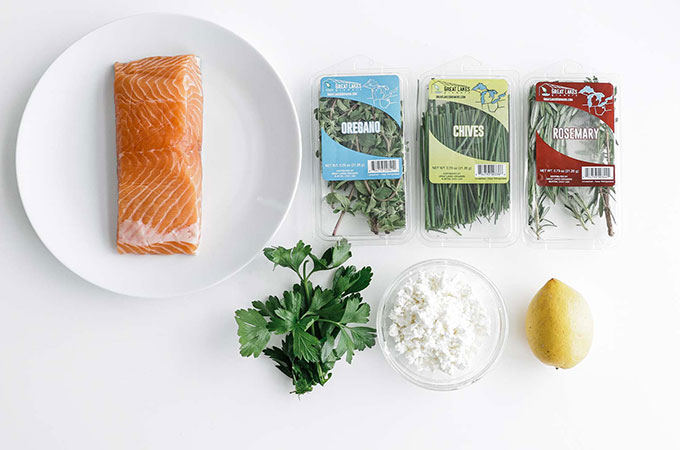 Feta & Herb Salmon Ingredients