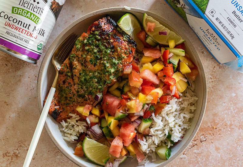 Grilled Wild Sockeye Salmon with Lemon Herb Butter