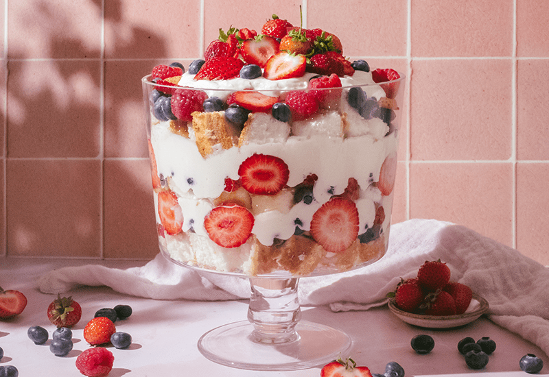 Whipped Yogurt Berry Trifle