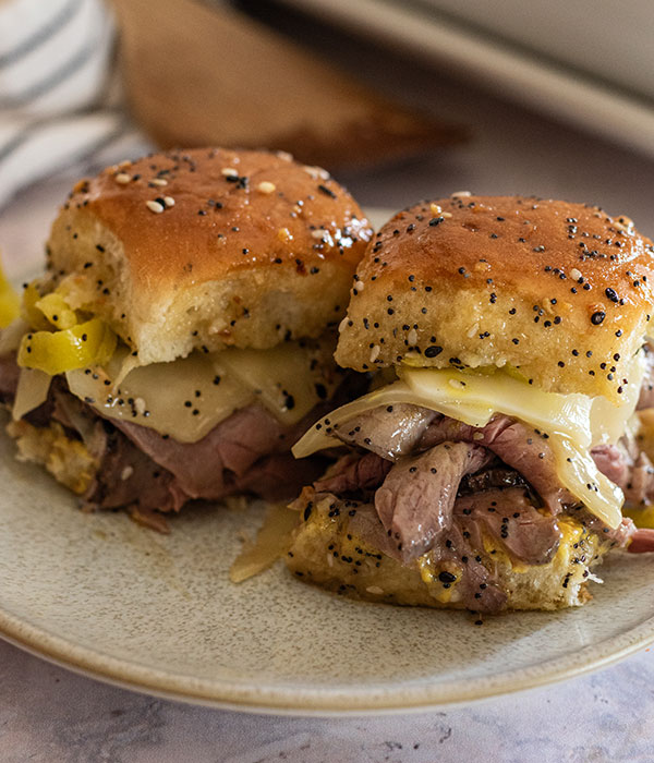 Hot Pastrami Pull-Apart Sliders