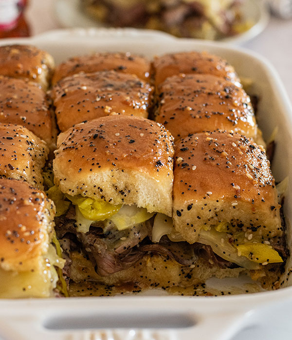 Hot Pastrami Pull-Apart Sliders