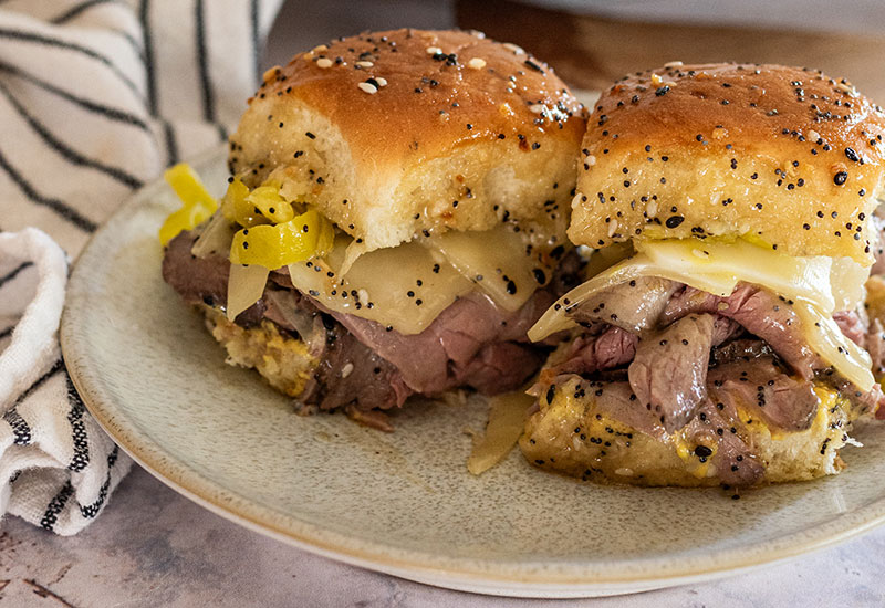 Hot Pastrami Pull-Apart Sliders