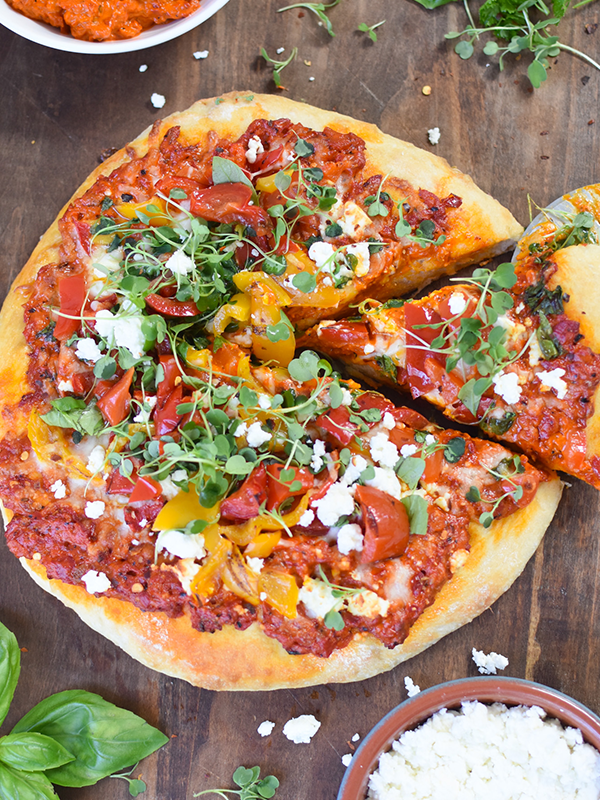 Red Pepper Skillet Pizza