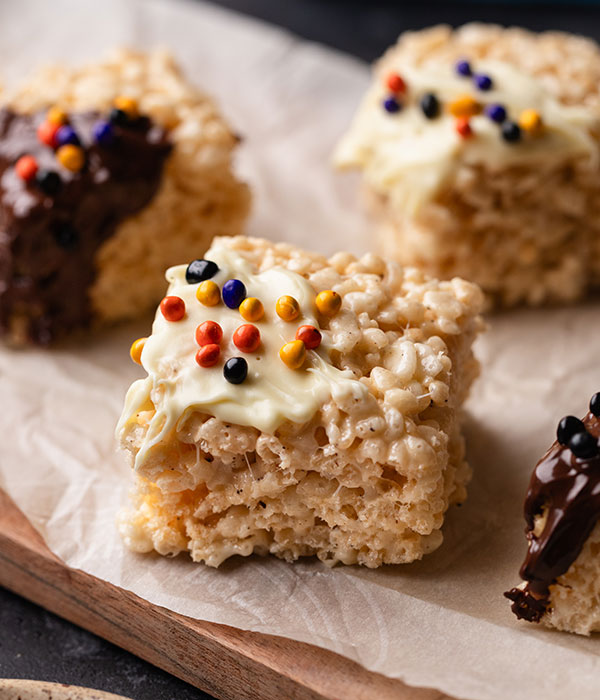 Chocolate Dipped Rice Crispie Treats