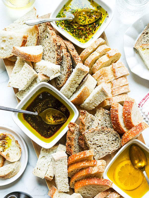 Bread and Olive Oil Dipping Station