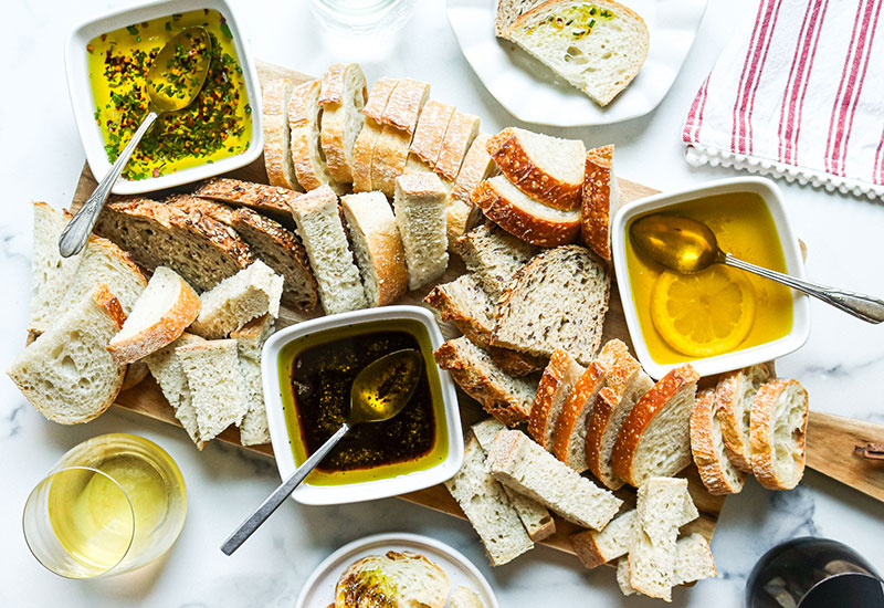 Bread and Olive Oil Dipping Station