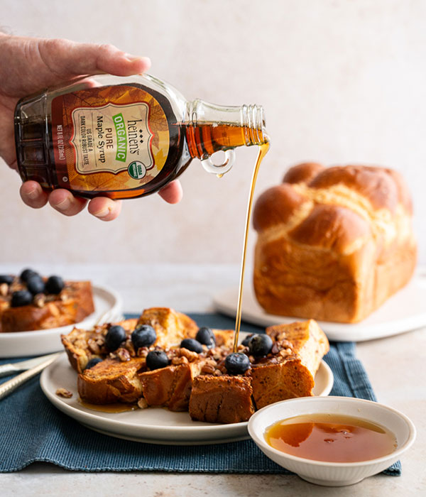 Challah French Toast Sticks with Maple Syrup Drizzle