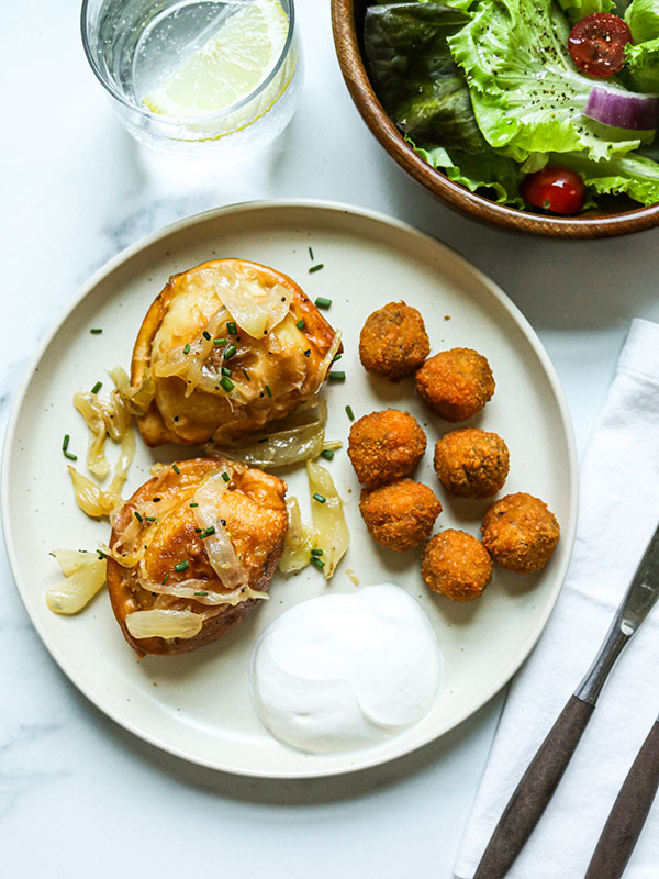 Heinen's Daily Bites Pierogies, Sauerkraut Balls and Salad