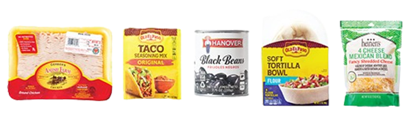 Chicken Burrito Bowl Ingredient Packaging