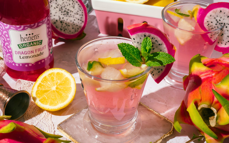 Dragon Fruit and Lemon Mule