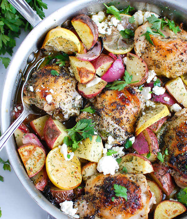 One Pot Mediterranean Lemon Chicken and Potatoes