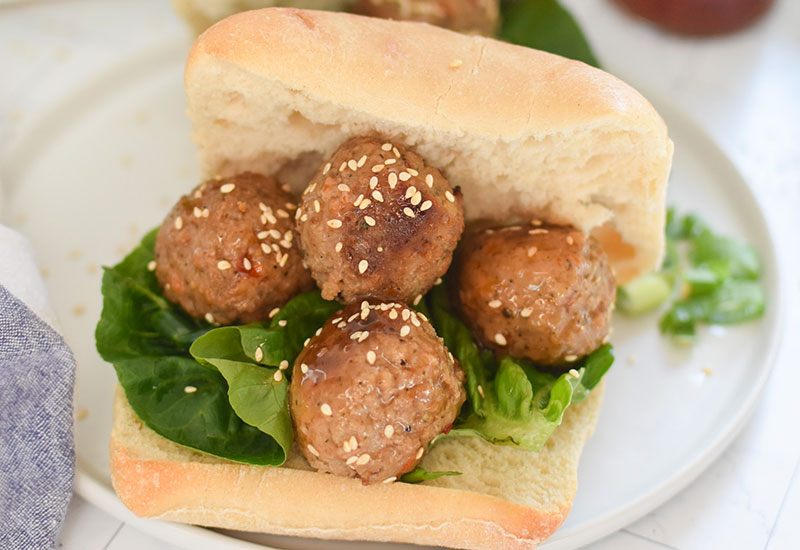 Slow Cooker Sweet Chili Meatball Sliders