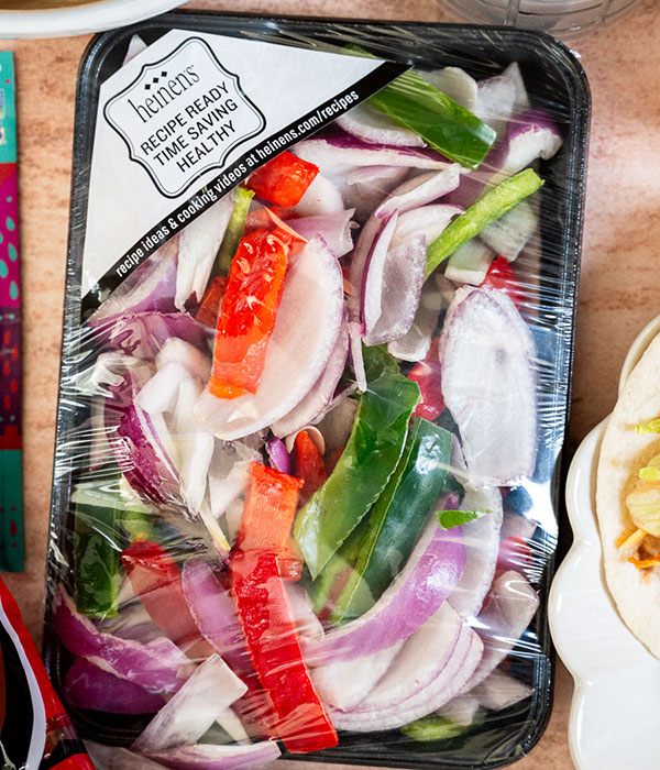 A Package of Heinen's Ready-to-Cook Mixed Fajita Veggies