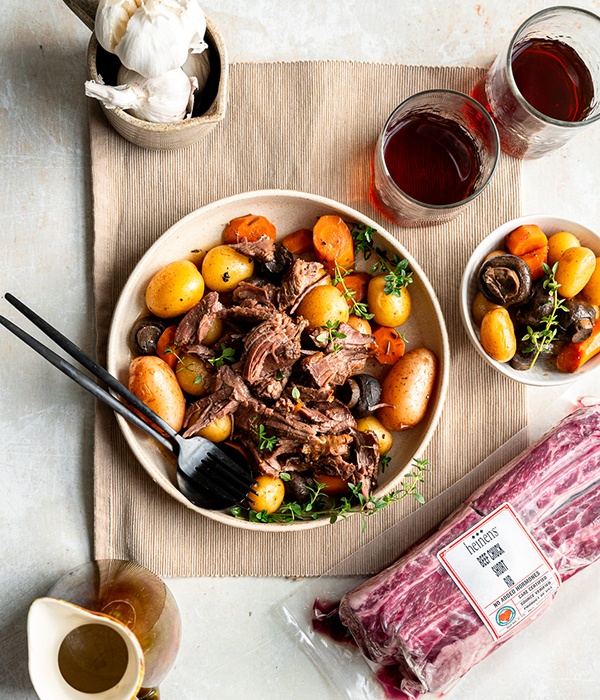 Slow Cooker Beef Short Ribs served on a plate. 