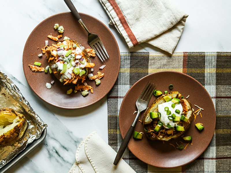 Stuffed Baked Potatoes Two Ways | Heinen's Grocery Store