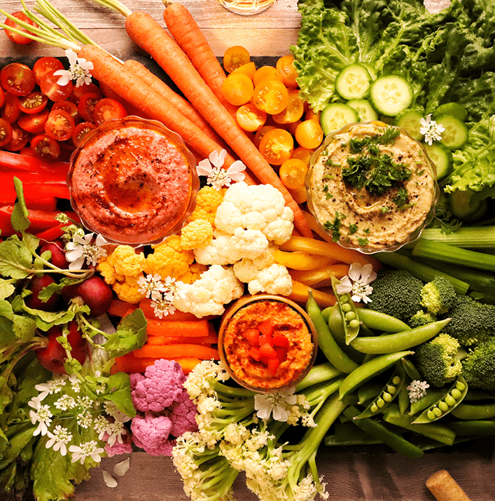 Rainbow Crudités Board