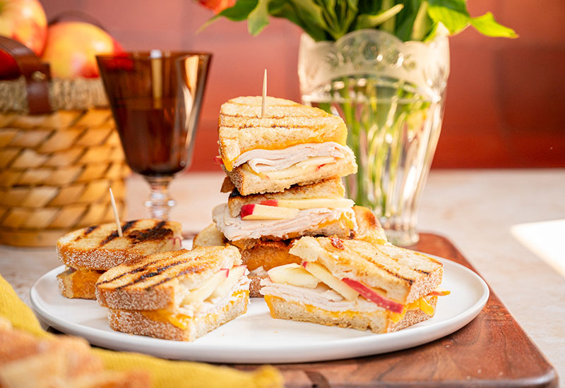 Turkey, Apple, and Cheddar Panini