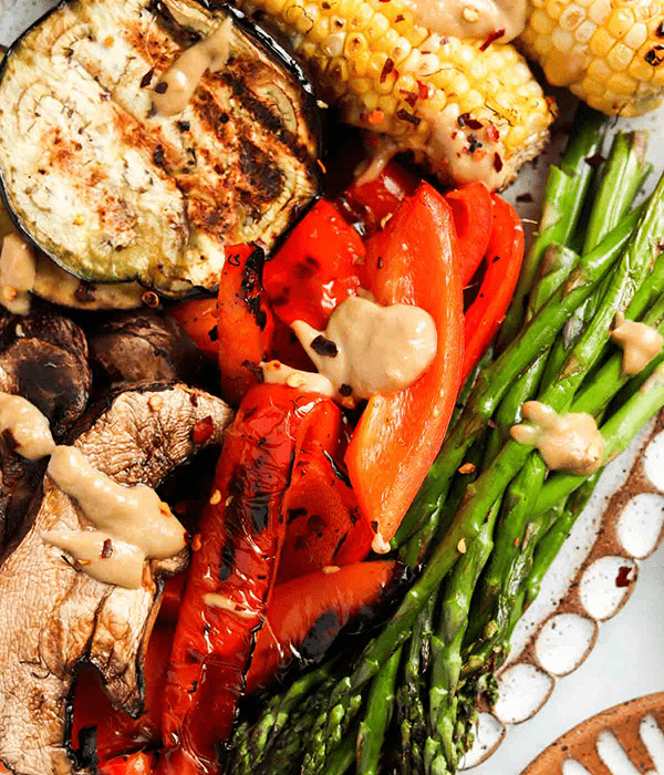 Grilled Asparagus, Peppers, Zucchini, and Corn