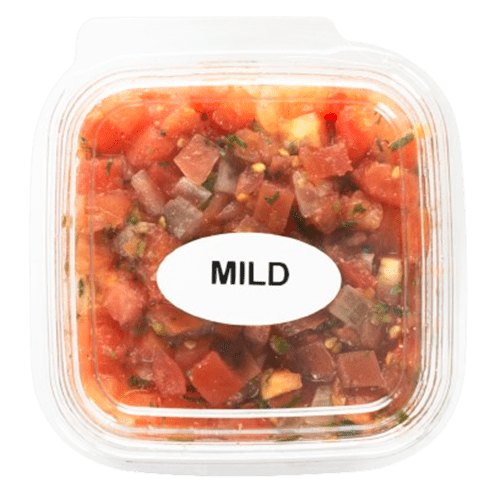 A Container of Heinen's Mild Pico de Gallo