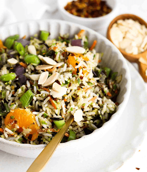 Wild Rice Pilaf in a Bowl