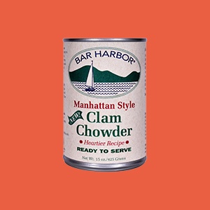 A Can of Bar Harbor Manhattan Clam Chowder