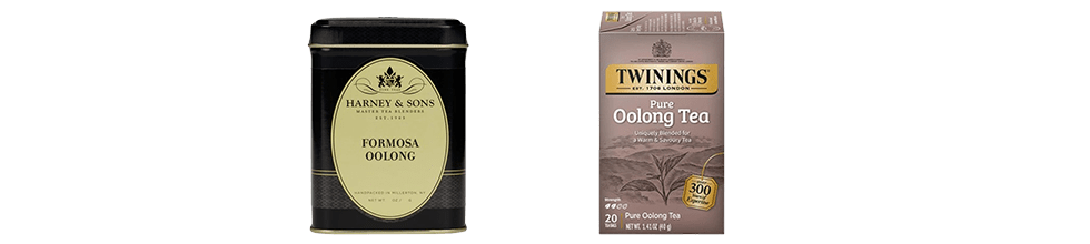 Harney & Sons Oolong Tea and Twinings Oolong Tea