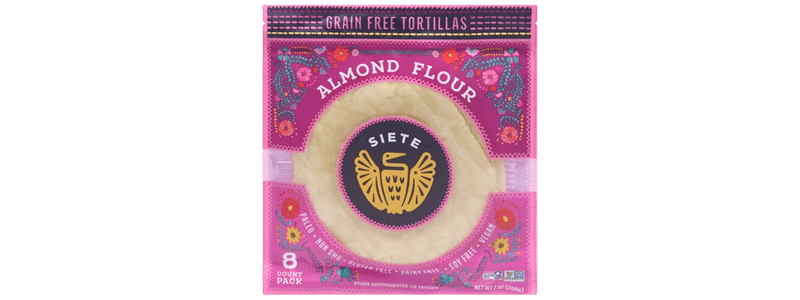 A Package of Siete Almond Flour Tortillas