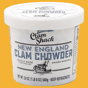 A Container pf Blount Clam Shack Clam Chowder