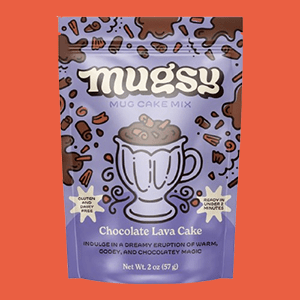 A Package of Mugy Chocolate Lava Cake Mix